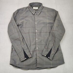 Fjallraven Specialized Riders Flannel Snap Shirt Regular Fit Men's XL Gray Plaid